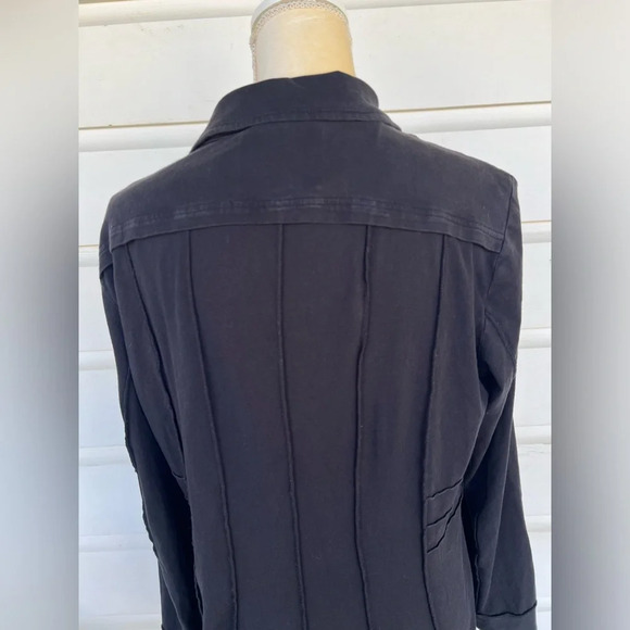 Nic+Zoe Woman’s Long Black Soft Lined Zipper Jacket With Pockets Size Large - Picture 7 of 8